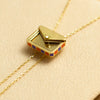 Slide Necklace – Personalized Engraved Envelope Plate