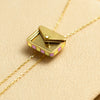 Slide Necklace – Personalized Engraved Envelope Plate