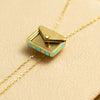 Slide Necklace – Personalized Engraved Envelope Plate