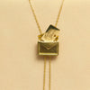 Slide Necklace – Personalized Engraved Envelope Plate